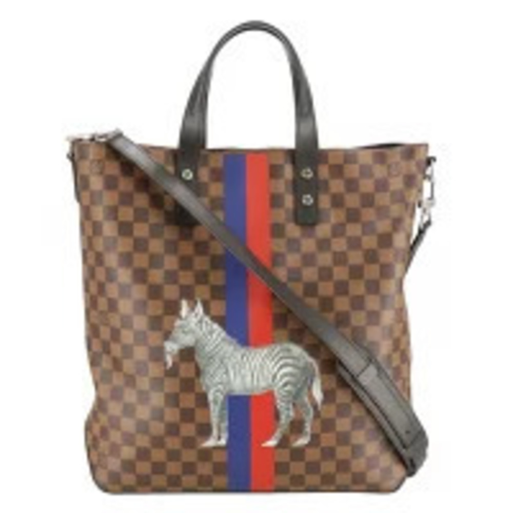 Louis Vuitton Atlas Damier Savane Chapman Brothers Tote Bag Canvas Leather Brown